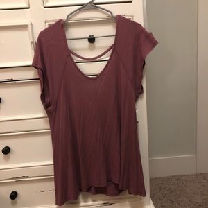 Anthropologie mauve loungewear/athleisure Top